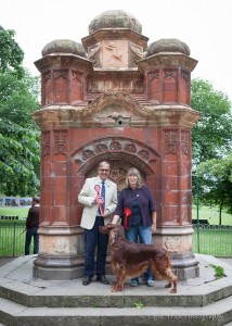 Maria Williams, Dr Andreas Schemel and Frazier, Winner best In Show Pedigree